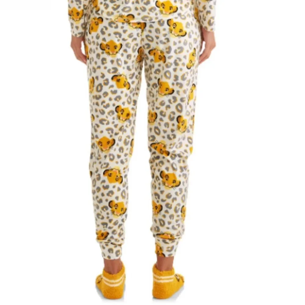Disney The Lion King Simba Leopard Print Pajama Pants Joggers Sleepwear size XS - Picture 3 of 7